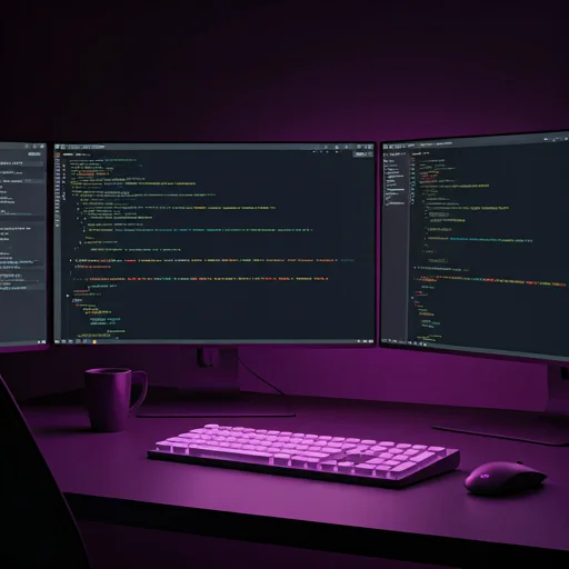 Code editor and workstation representing the Oona platform project